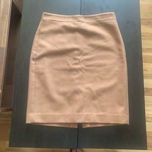JCrew camel pencil skirt